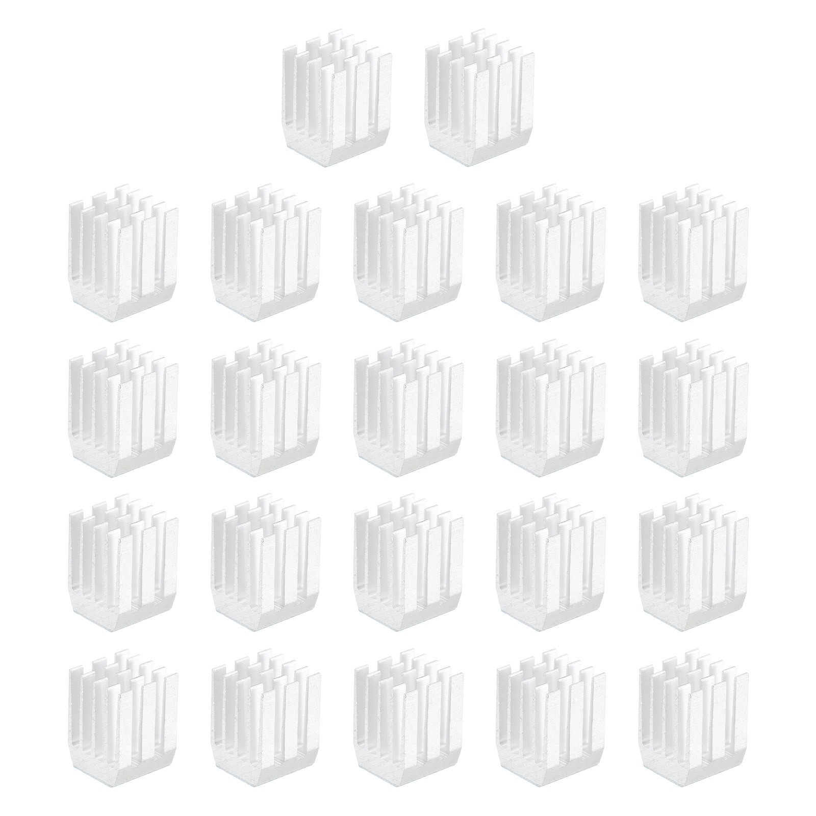 22Pcs 9x9x12mm Heatsink Aluminum Radiator Heat Sink White