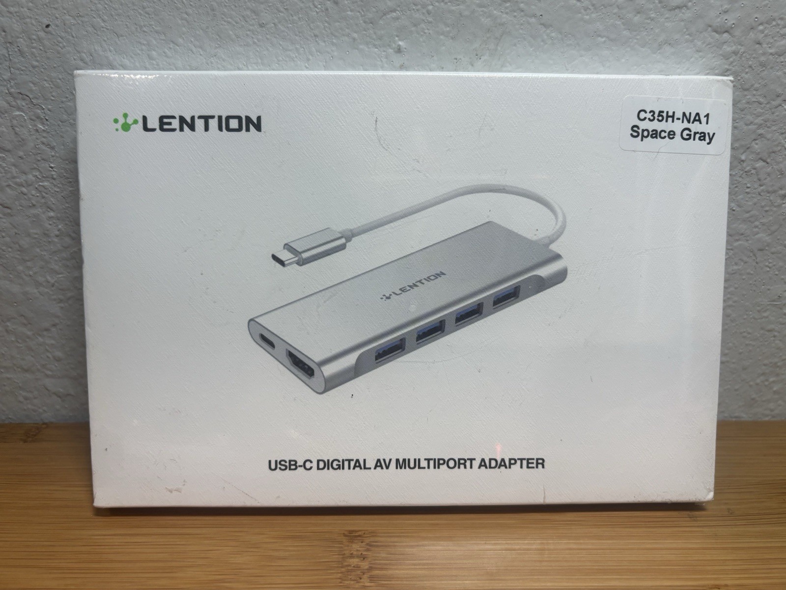 Lention USB-C Digital AV Multiport Adapter Computer Hub C35H-NA1- SPACE GRAY