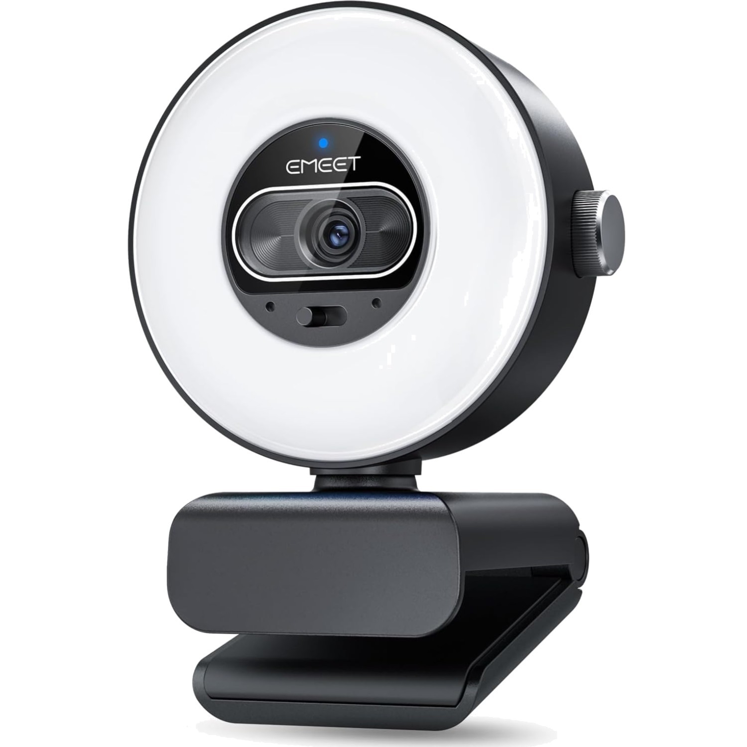 S600L 4K Webcam with Adjustable Ring Light & Dual Mics for Streamers & YouTubers