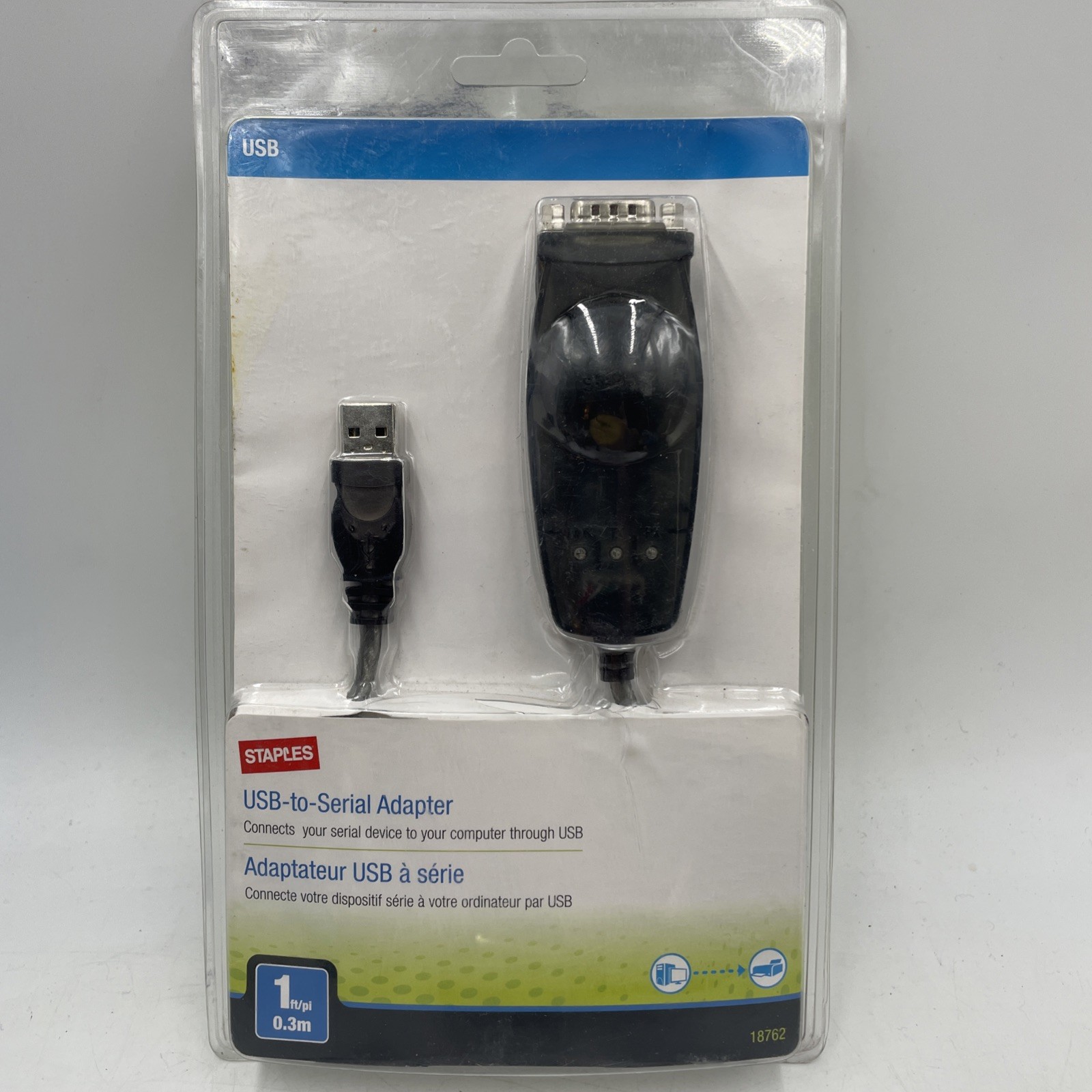 Staples USB-to-Serial Adapter. New in Package. Compatible With Older Windows