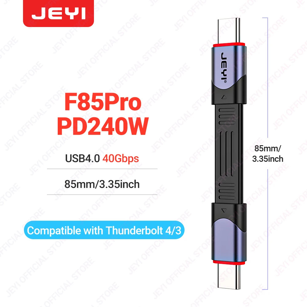 JEYI USB 4.0 FPC Cable 40Gbps 240W PD 8K Display Thunderbolt 4/3 MacBook