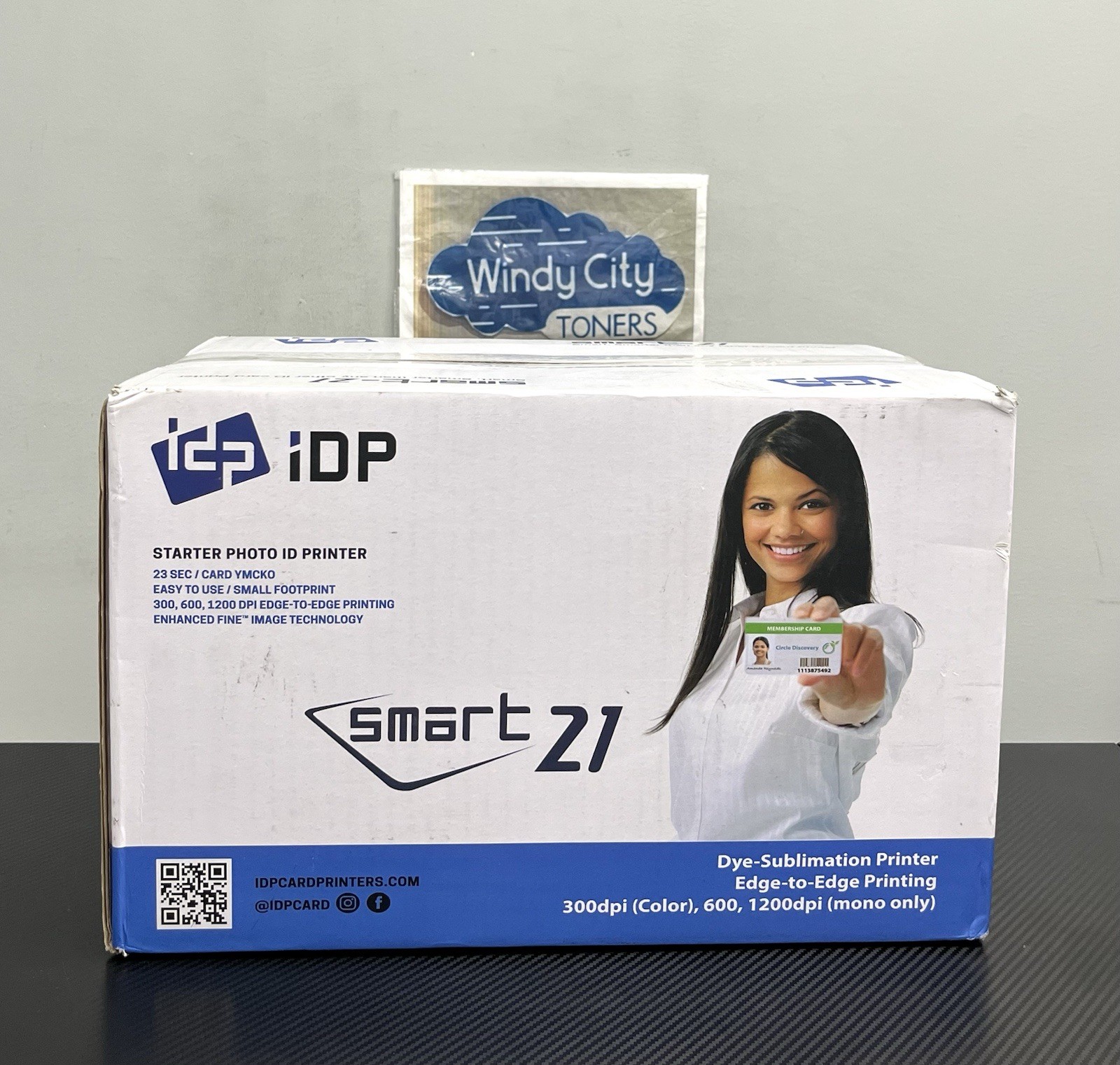 IDP SMART-21S Starter ID Printer Bundle plastic card printer color New Open Box