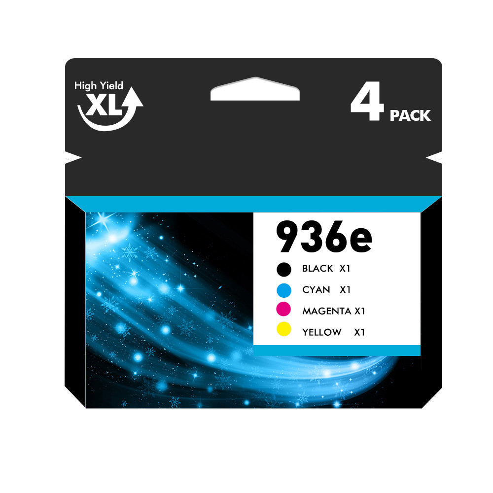4PK 936e Compatible Ink Cartridges For HP 936 XL OfficeJet Pro 9125e 9135e 9730e