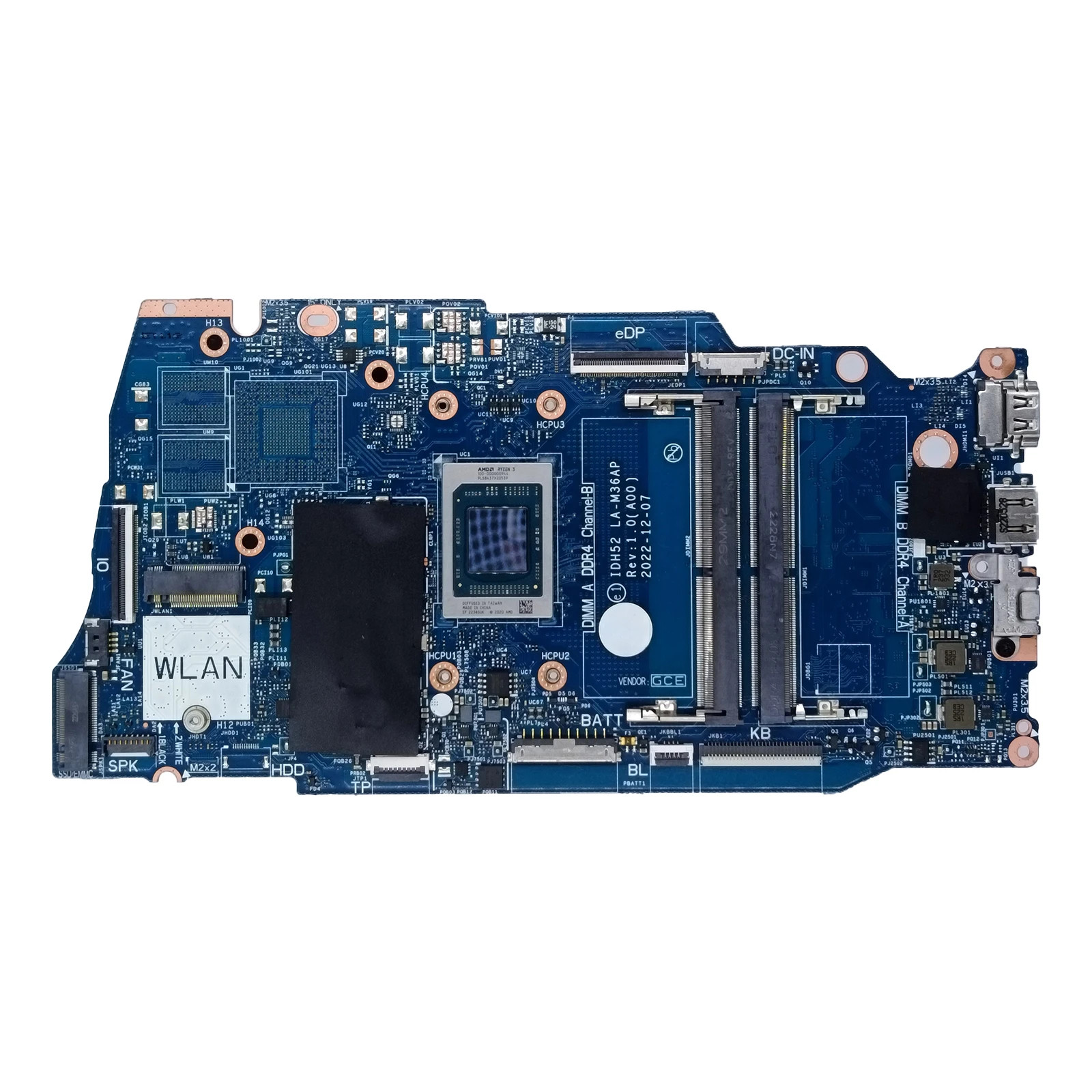 LA-M36AP For Dell Vostro 15 3535 Motherboard R3-7330U R5-7530U R7-7730U CPU 