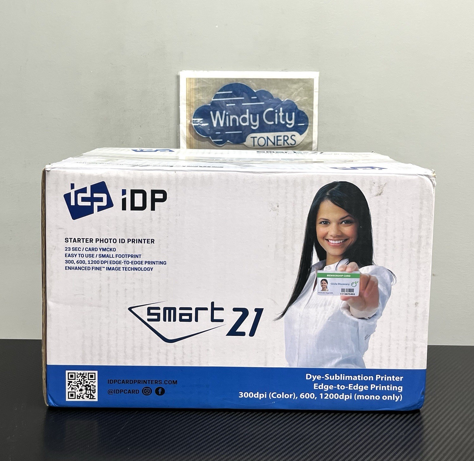 IDP SMART-21S Starter ID Printer Bundle plastic card printer color New Open Box