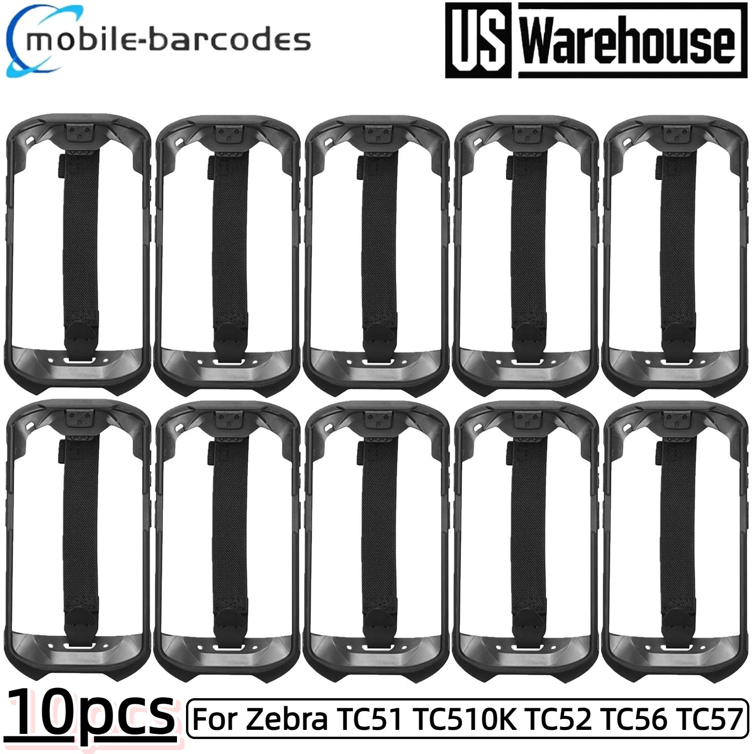 10Pcs Protective Case Hand Bumper Rugged Boot for Zebra TC51 510K TC52 TC56 TC57