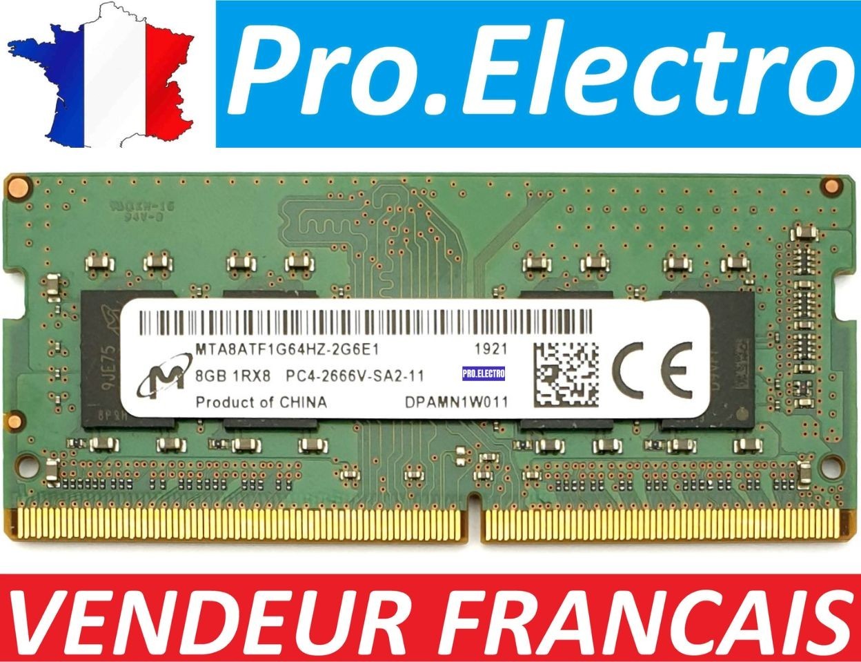 PRO ELECTRO 8GB DDR4 RAM Memory Module PC4-2666V-SA2-11