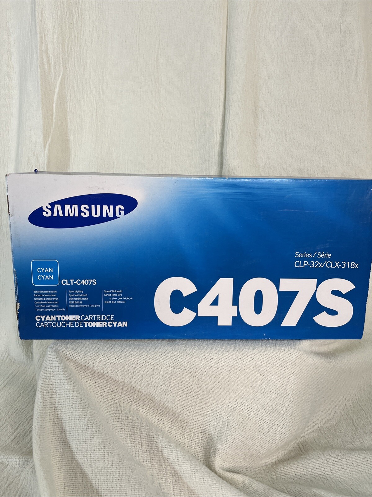 Genuine Samsung CLTC407S Cyan Toner - NEW SEALED