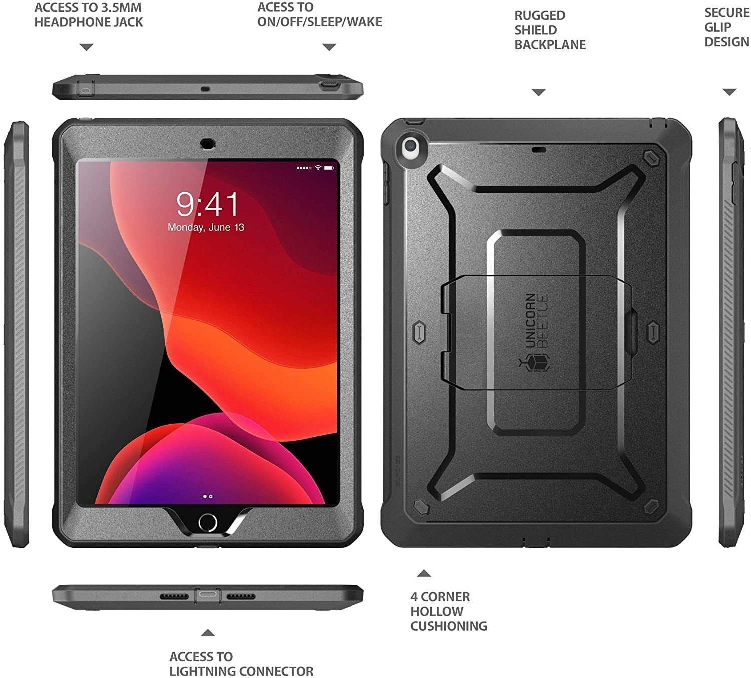 SUPCASE UBPro For New Apple iPad 10.2" (2019/2020/2021) Screen Case Stand Cover