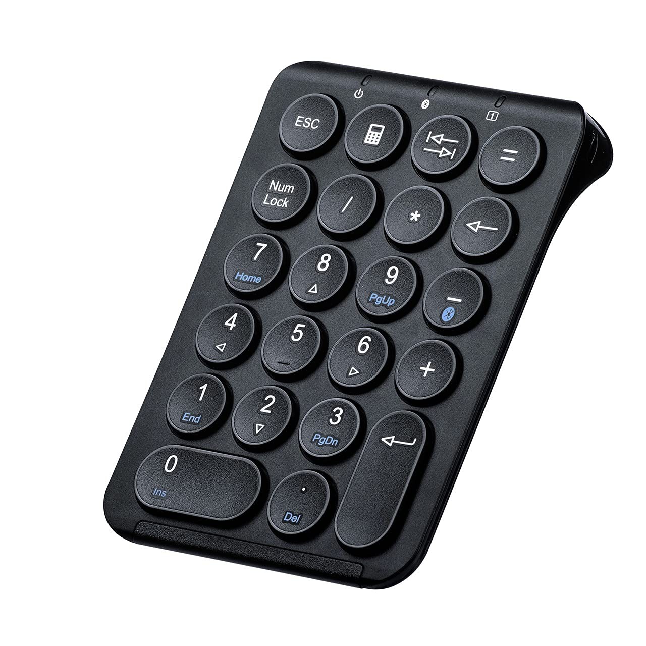 Black 22Key Bluetooth Numeric Keypad Rechargeable Slim For MacBook PC