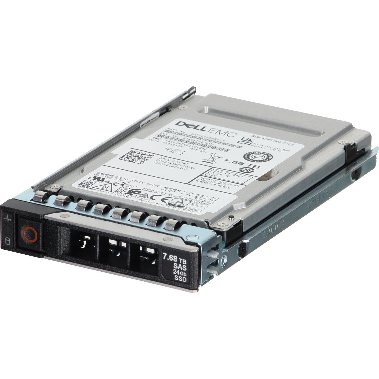 7N1WT-CP1 Dell 7.68TB 24Gbps SAS RI TLC 2.5 SSD KPM7XRUG7T68 CPO