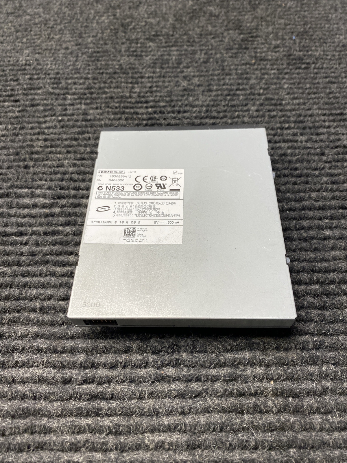 Dell USB Flash Card Reader TW036 TEAC CA-200 A12 N533 1930930A02/1930930A12  L-U