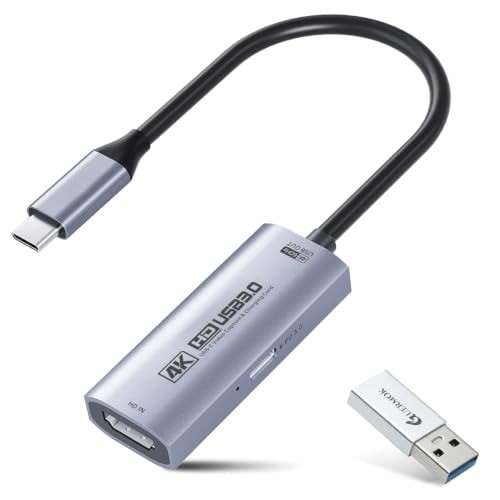 High-Speed 4K USB 3.0 Capture Card with 100W Charging for Gamers & Creators