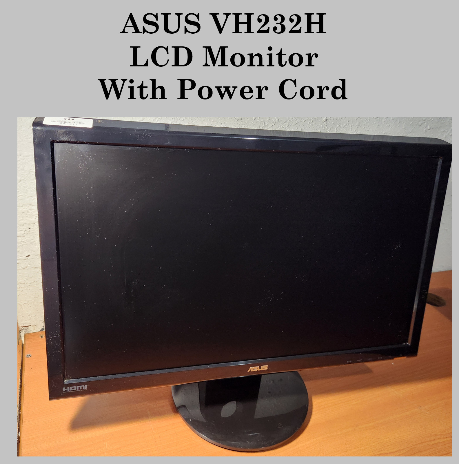 ASUS VH232H 23" LCD MONITOR 2012 With Power Cord