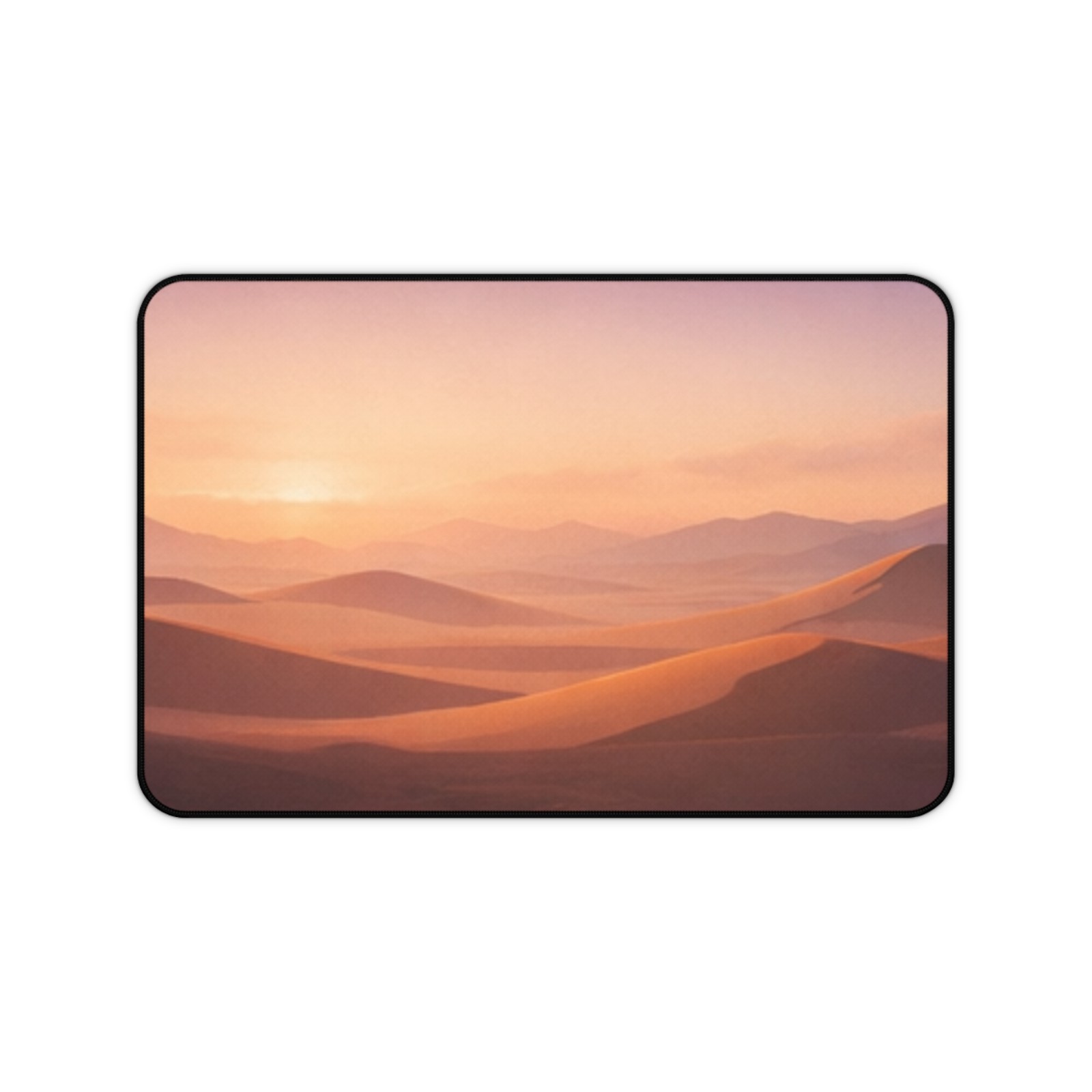 Desert Dunes Sunset Desk Mat | Sandy Landscape Mousepad