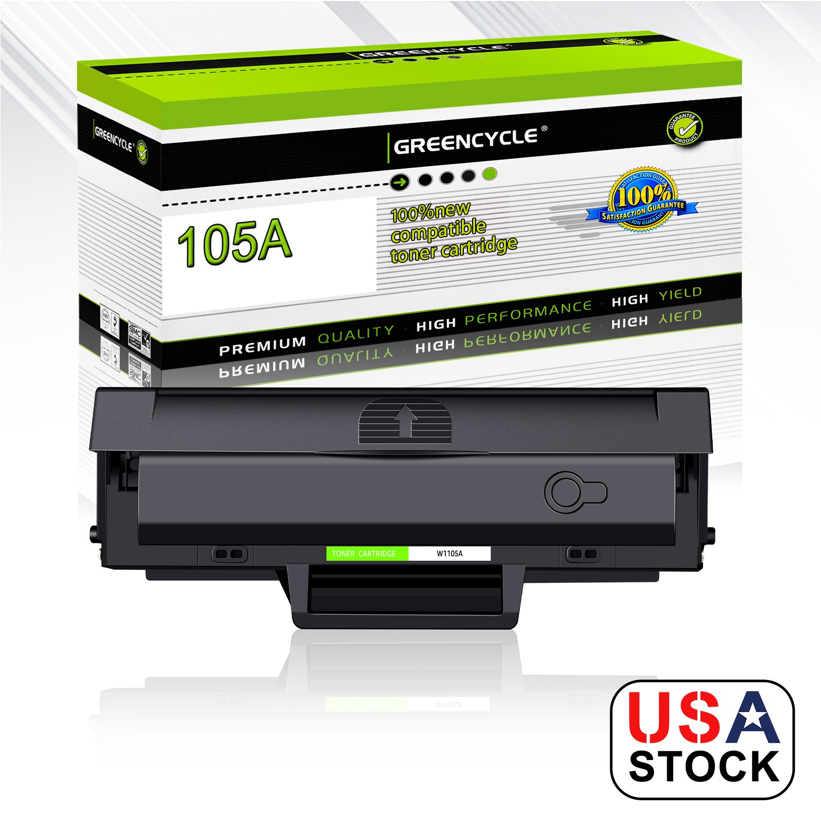 GREENCYCLE W1105A 105A Toner Cartridge for HP LaserJet MFP 135a 135w 137fnw 107w