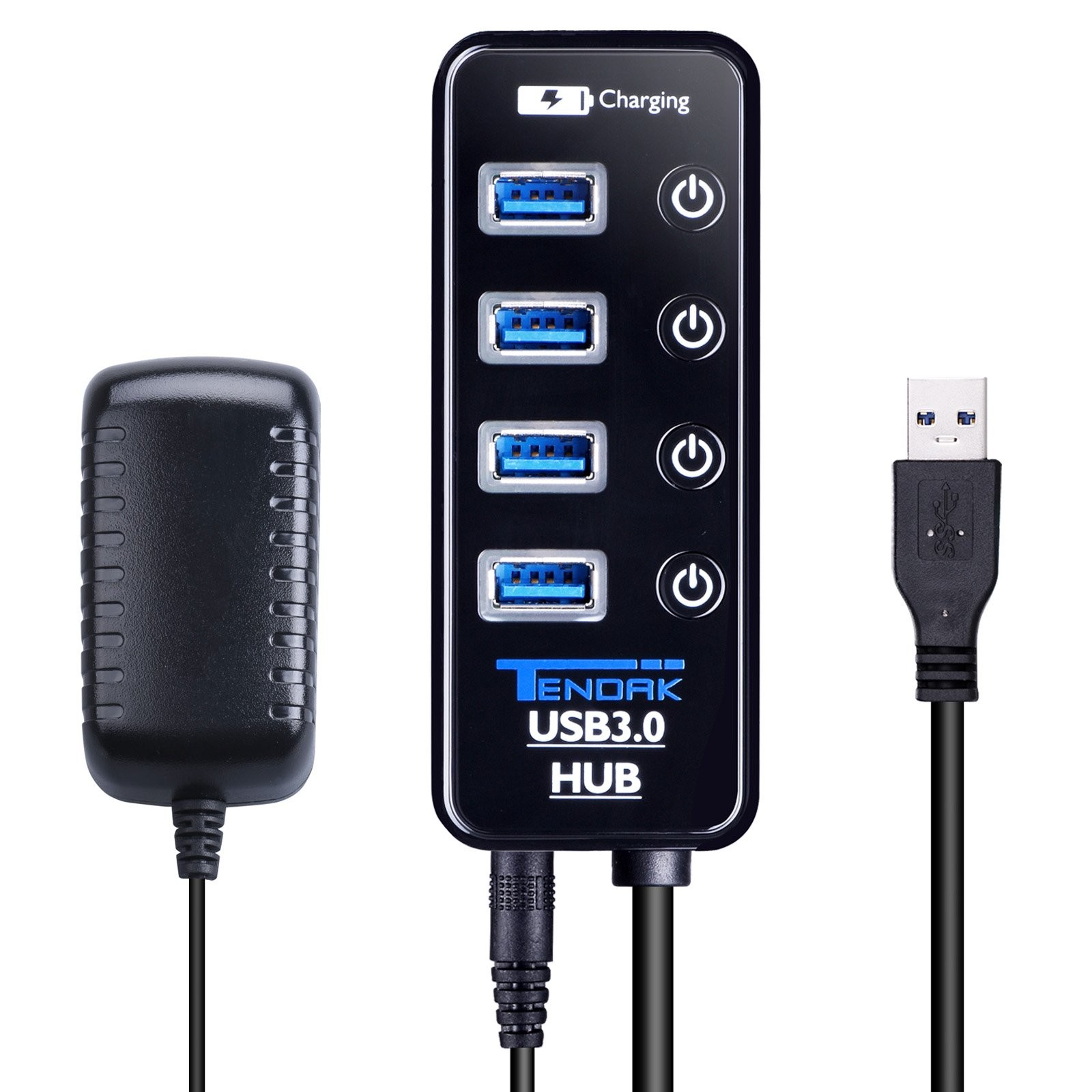 Usb 3.0 Hub - Tendak Usb Hub With 4 Usb 3.0 Data Ports + 1 Usb Smart C