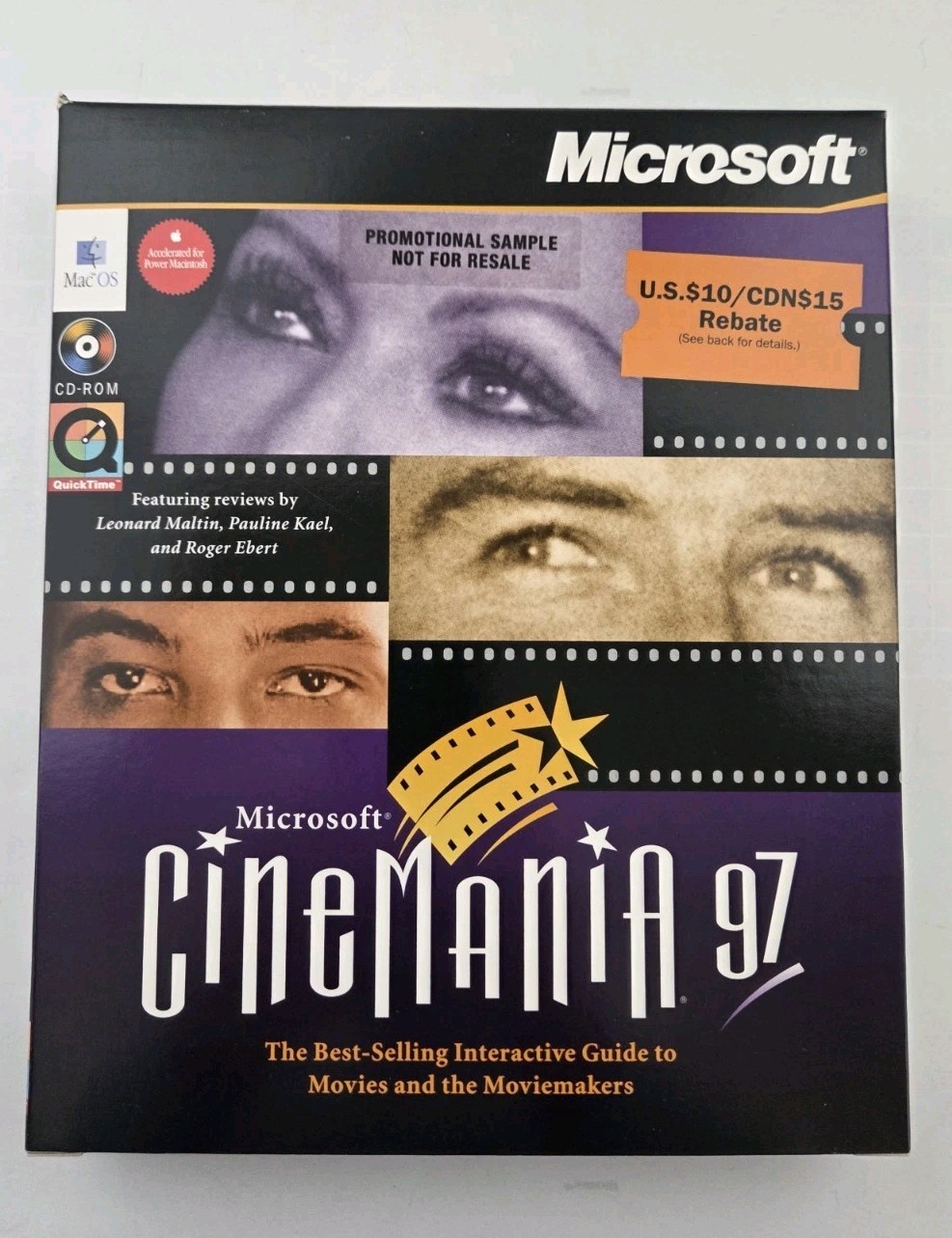 Microsoft Cinemania 97 Mac OS. With Box  And Literature 