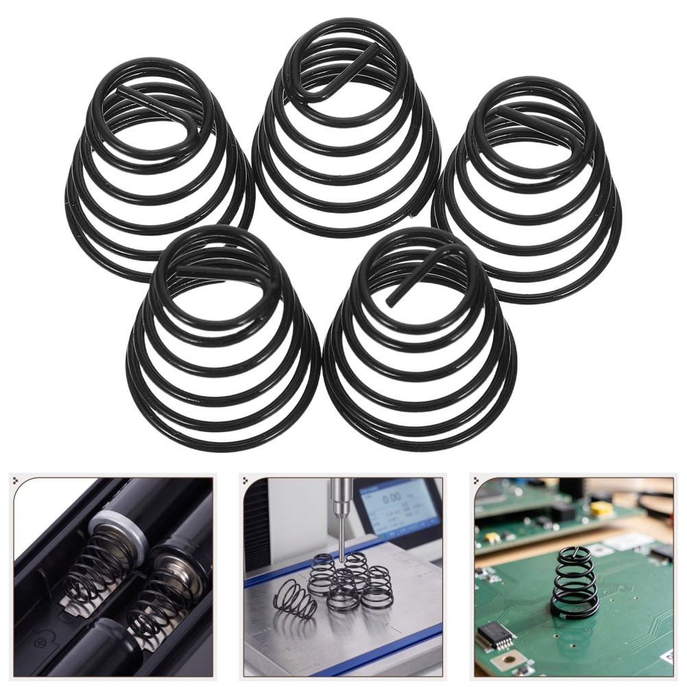 5Pcs Small Stainless Steel Tower Battery Springs Reusable Conical Shape