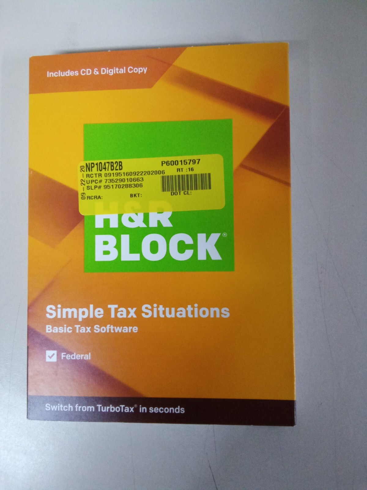 H&R Block Basic Tax Software Mac Windows 2019 - RETAIL PACKAGING. CD and digital
