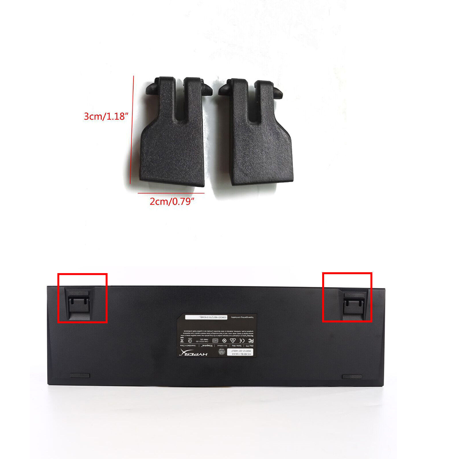 For Logitech G19 G19S keyboard Black Keyboard Leg Stands Repair Part 2PCS