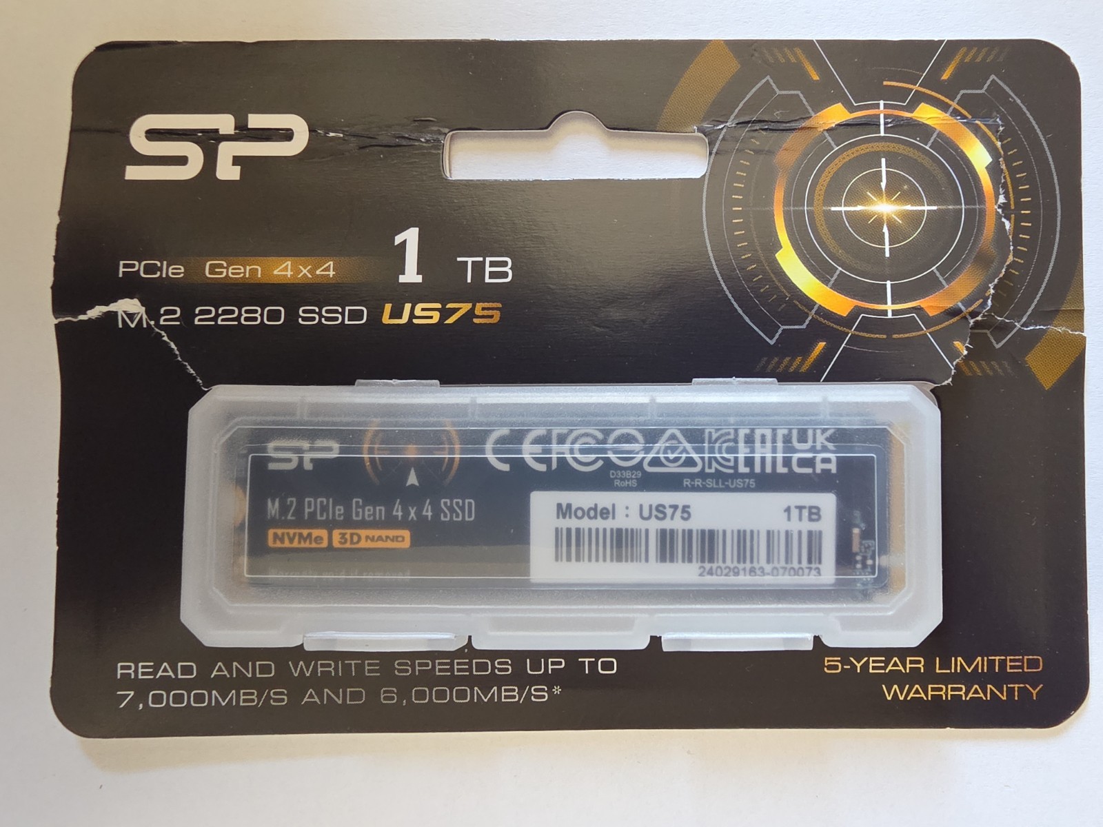 Silicon Power 1TB US75 PCIe Gen4 M.2 2280 NVMe SSD