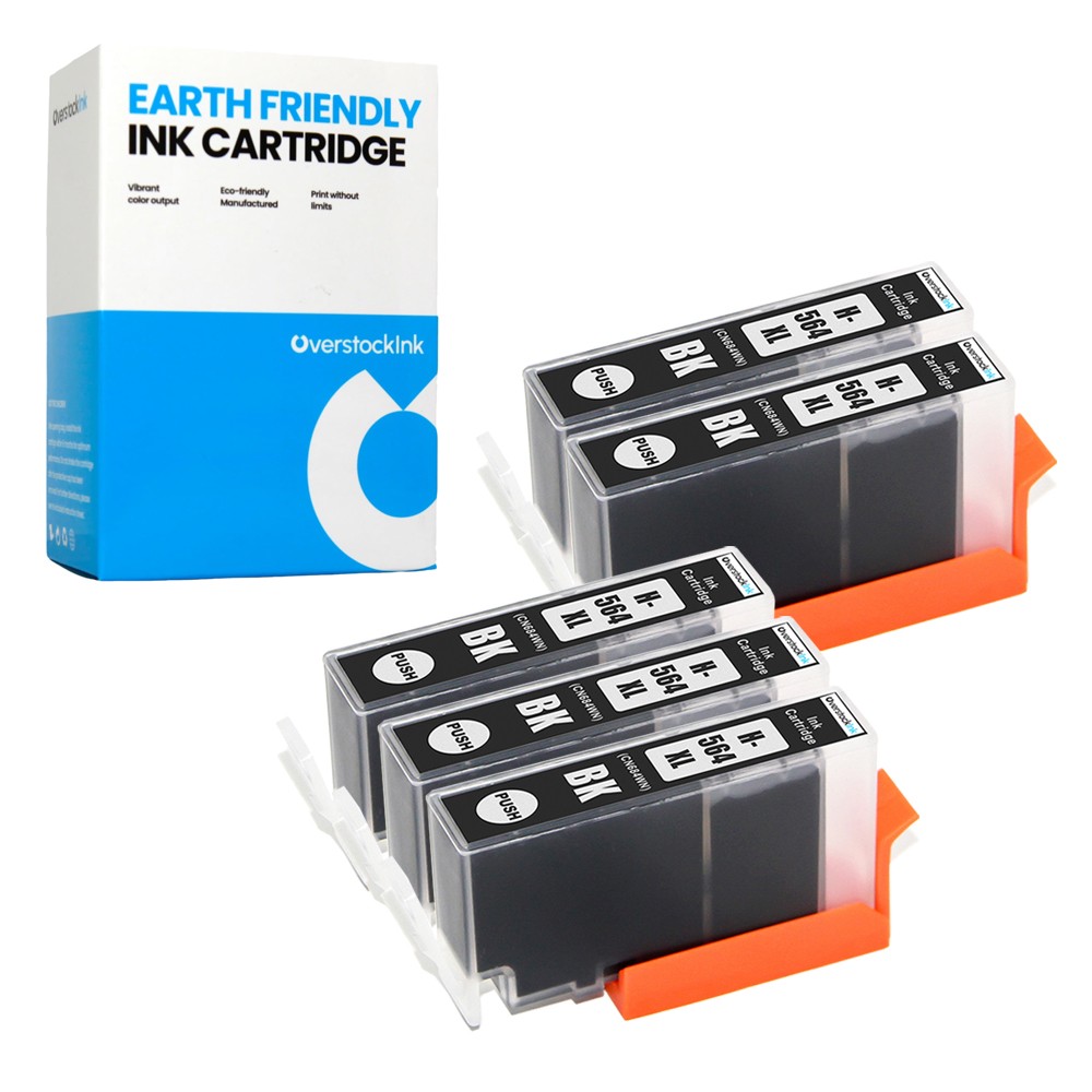 5PK Compatible OSI HP 564 XL Black Ink Cartridges for HP PhotoSmart C410a C410b