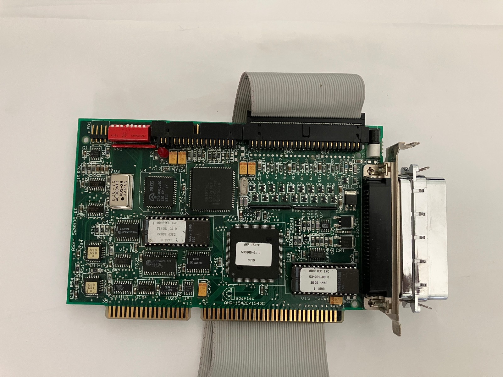 Used/Tested Adaptec AHA-1542C/1540C SCSI Controller Card ISA w/ Cable+Terminator
