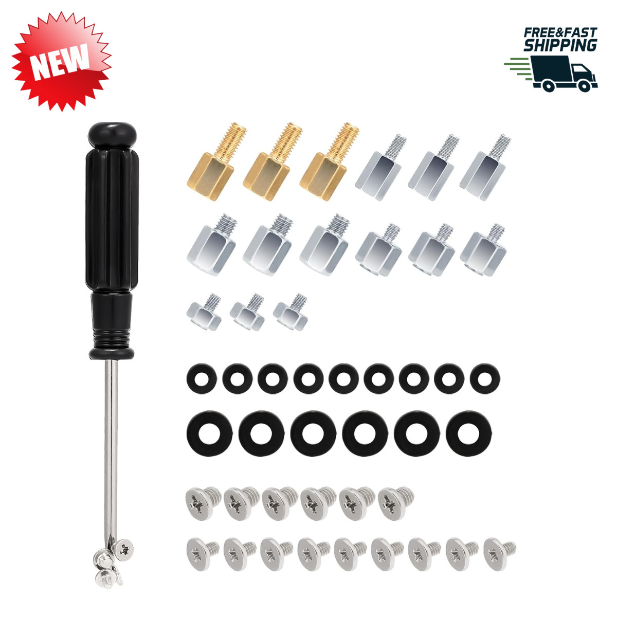 46PCS NVME M.2 SSD Mounting Screw Kit for Asus Gigabyte MSI ASRock