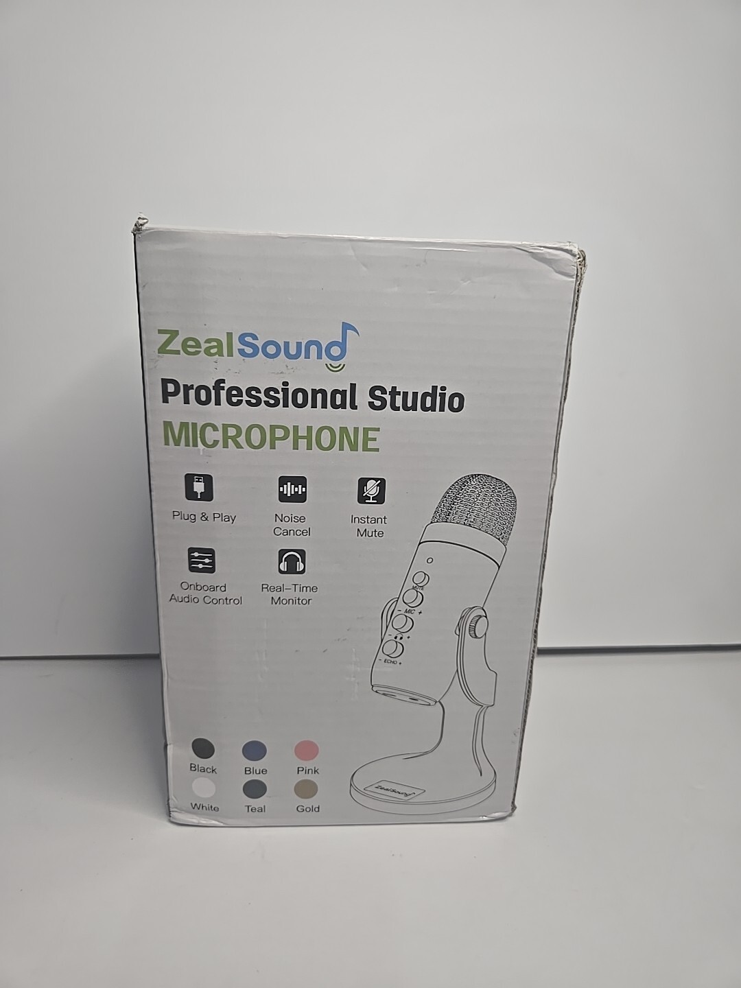 Zealsound USB Microphone, Condenser PC Mic Black New In Box