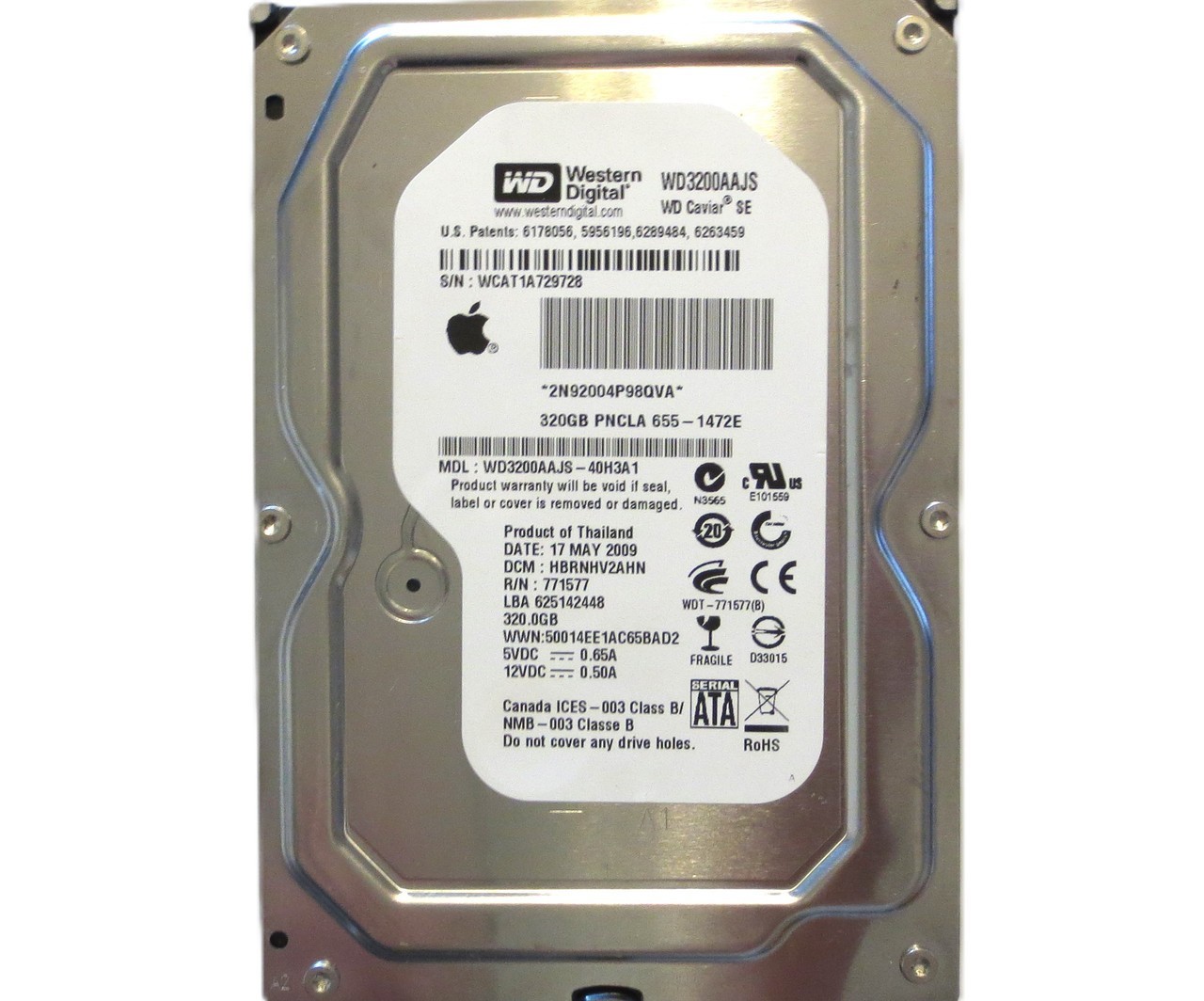 WD3200AAJS-40H3A1 (See description for DCM’s & HDD details) 3.5" 320gb Sata HDD