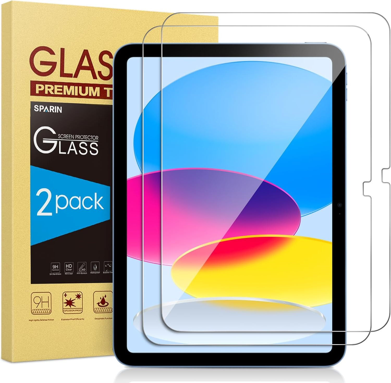 SPARIN 2 Screen Protector for Ipad A16 /10Th Gen 2025/2022, [11’’/10.9’’]