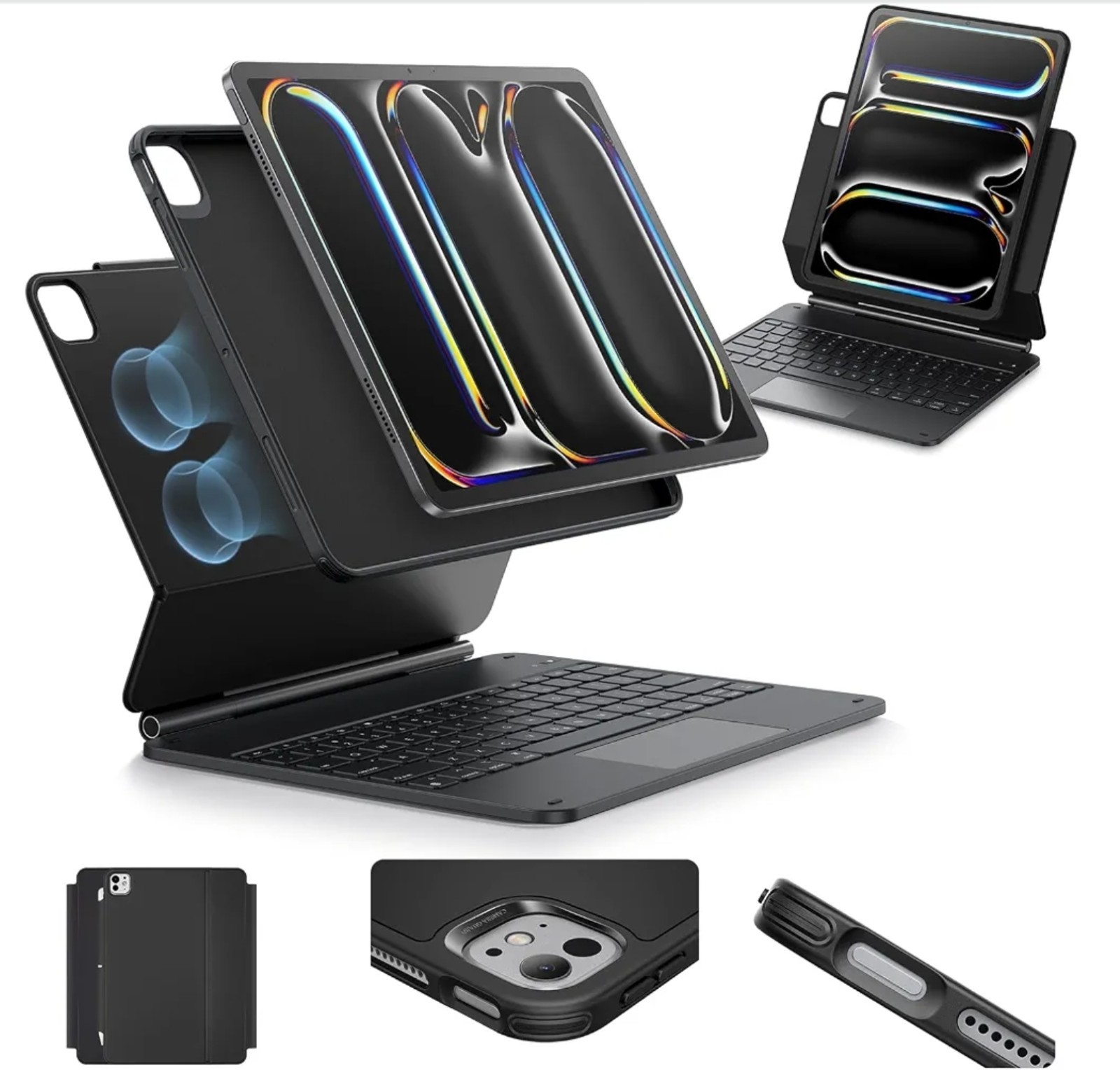 ESR for iPad Pro 13 Inch Case with Keyboard M5/M4,Multi-Mode Magnetic Stand For