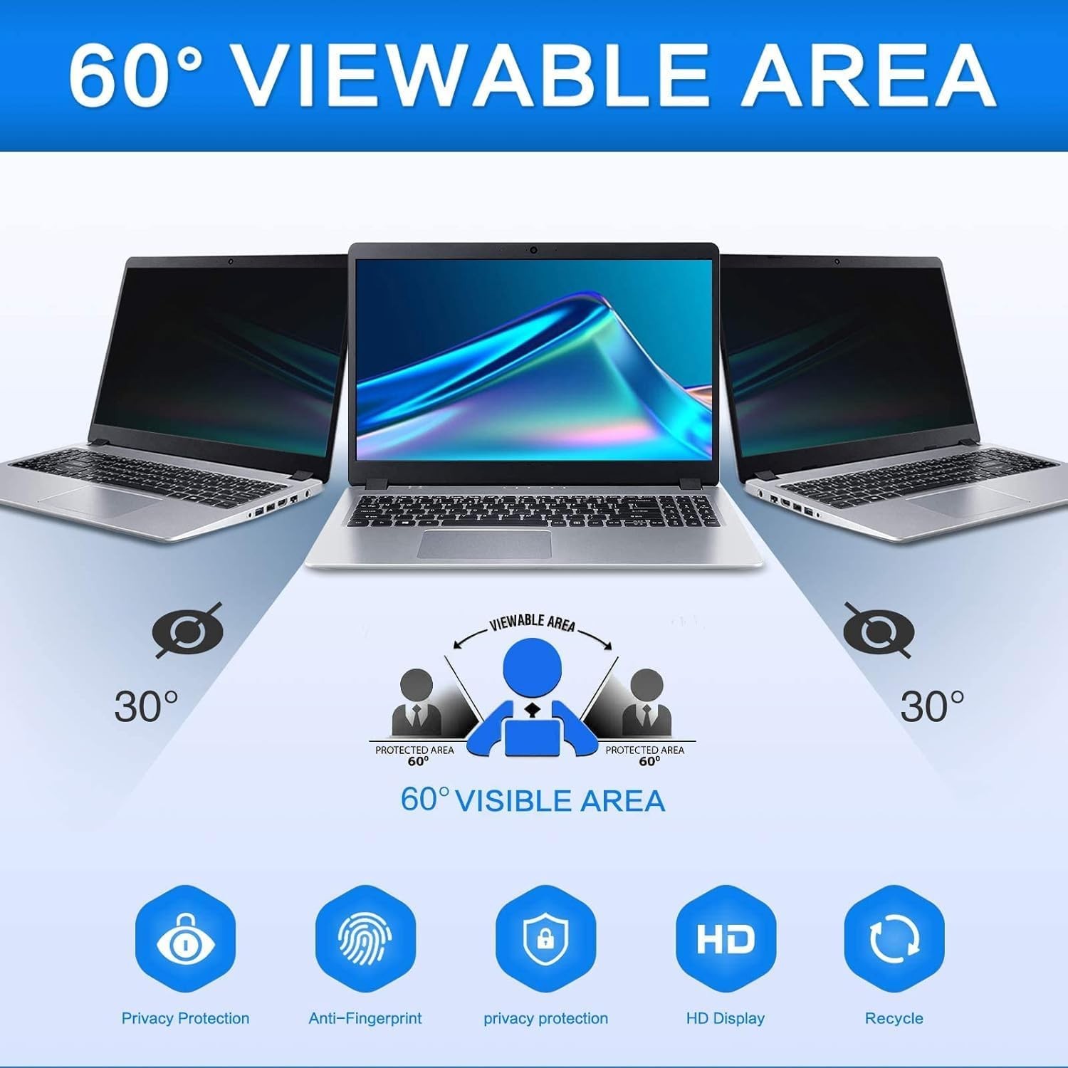 2 X Anti-peeping Anti-Glare Screen Protector for ASUS Zenbook A14 UX3407