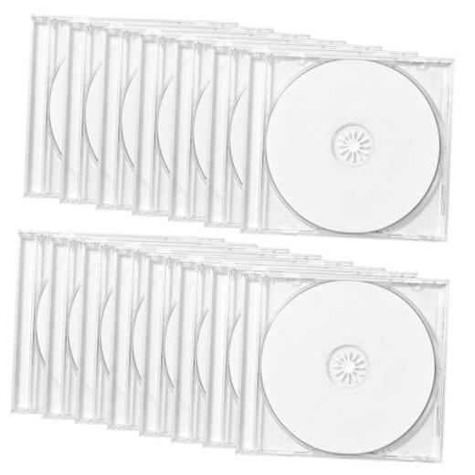 15 PCS Standard Single Clear CD Jewel Case, 10 mm Slim Transparent Tray, 15 PCS