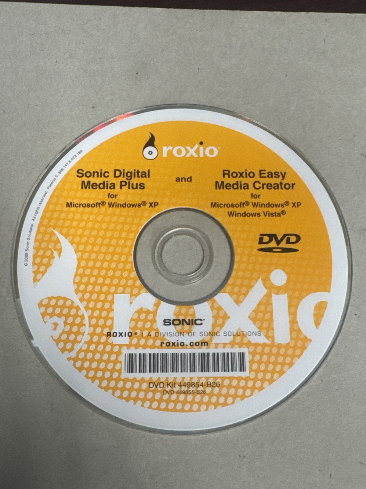 Sonic Digital Media Plus & Roxio Easy Media Creator CD - Microsoft Windows XP