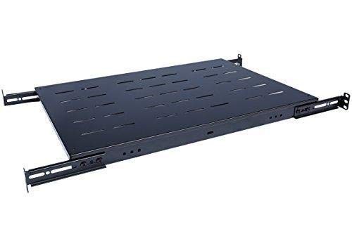 Raising Electronics Fixed Rack Server Shelf 1U 19Inch Shelves 4 Post Rack Mou...