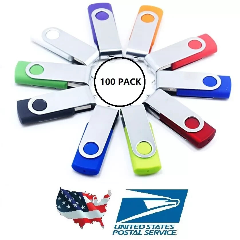 Lot ( 100 PACK ) USB Flash Memory Stick Data Storage Thumb Jump Pen Drive U Disk