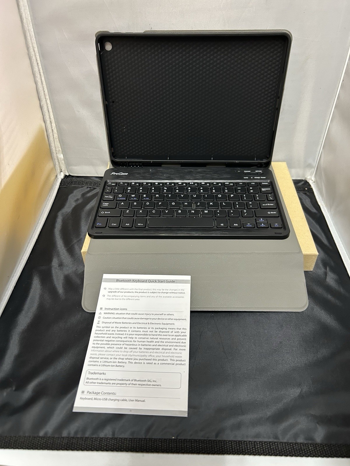 ProCase Magnetic Detachable Bluetooth Keyboard Case for 11” iPad Pro