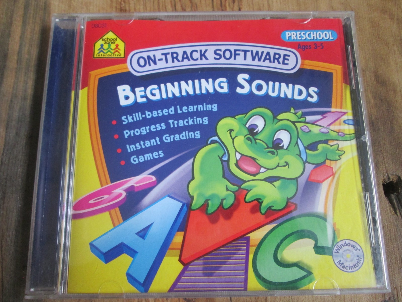 On-Track Software Preschool Beginning Sounds Windows PC Mac CD-Rom Interactive