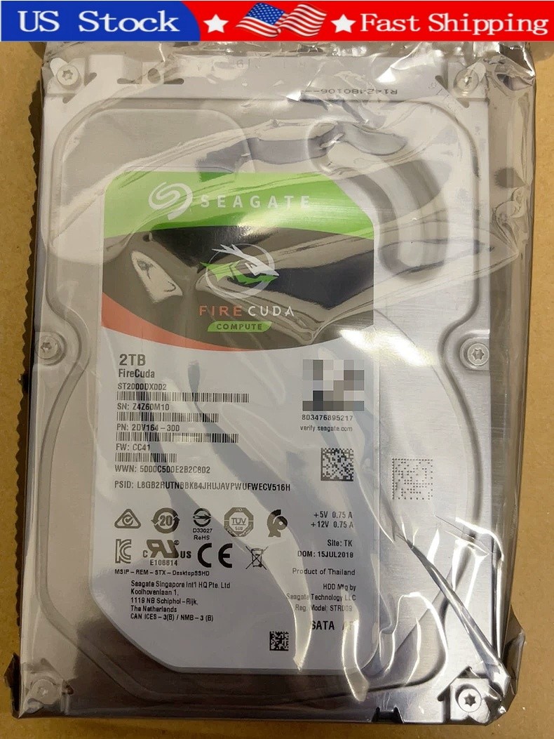 New Seagate ST2000DX002 FireCuda 2TB SATA 6Gb/s 7200RPM 3.5 inch SSHD