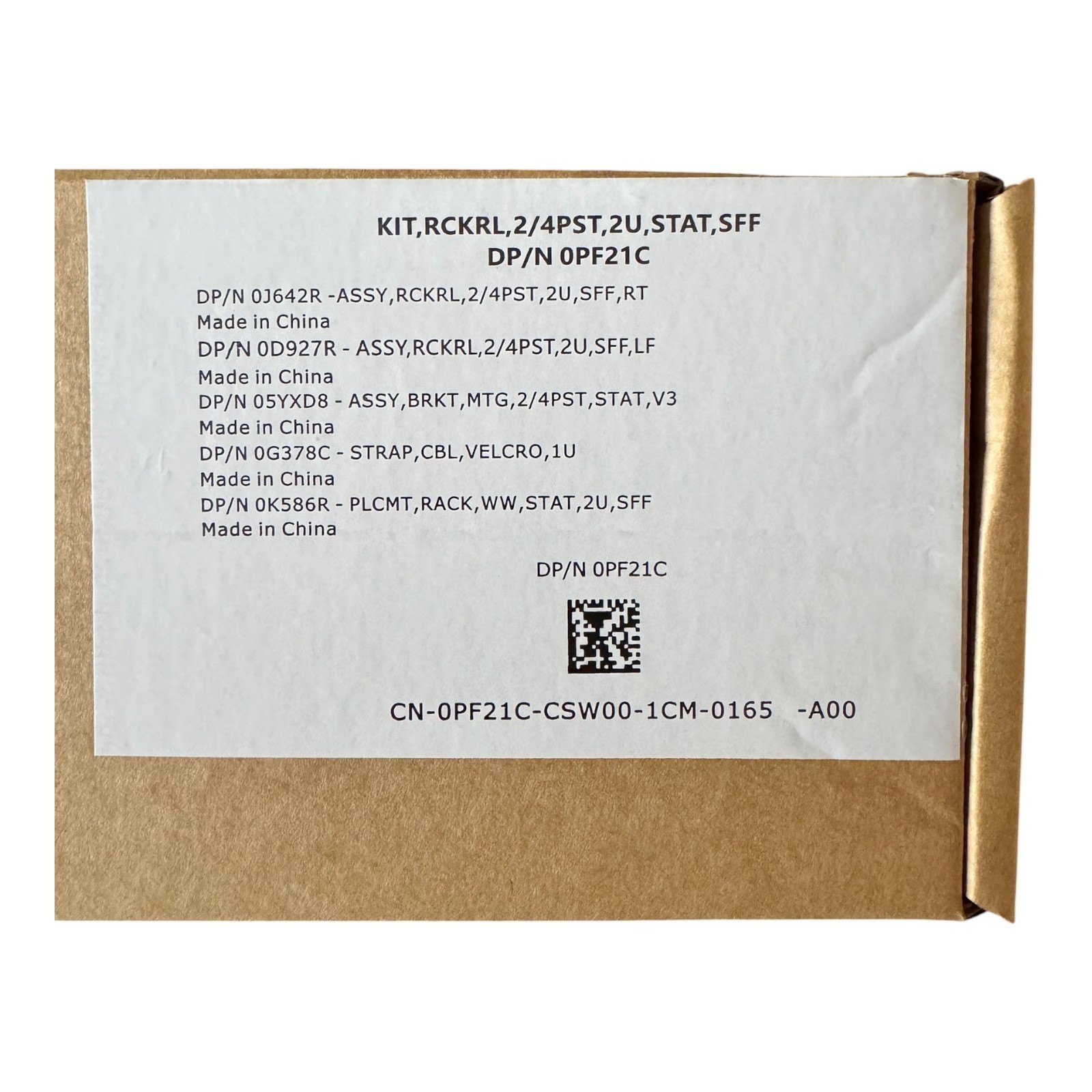 NEW 0PF21C PF21C 2U Static Rails Kit OEM Dell 0J642R 0D927R 05YXD8 0G378C 0K586R