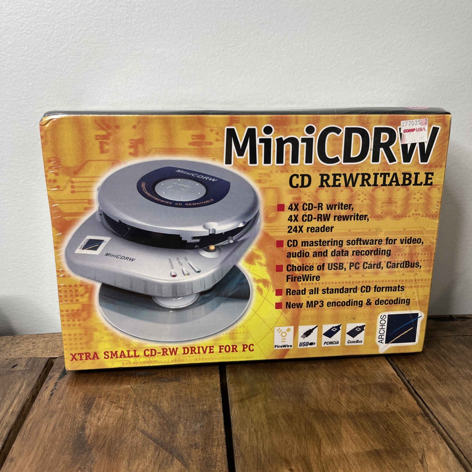 Archos Mini CDRW New & Sealed CD  Rewritable Drive For PC Brand New Sealed