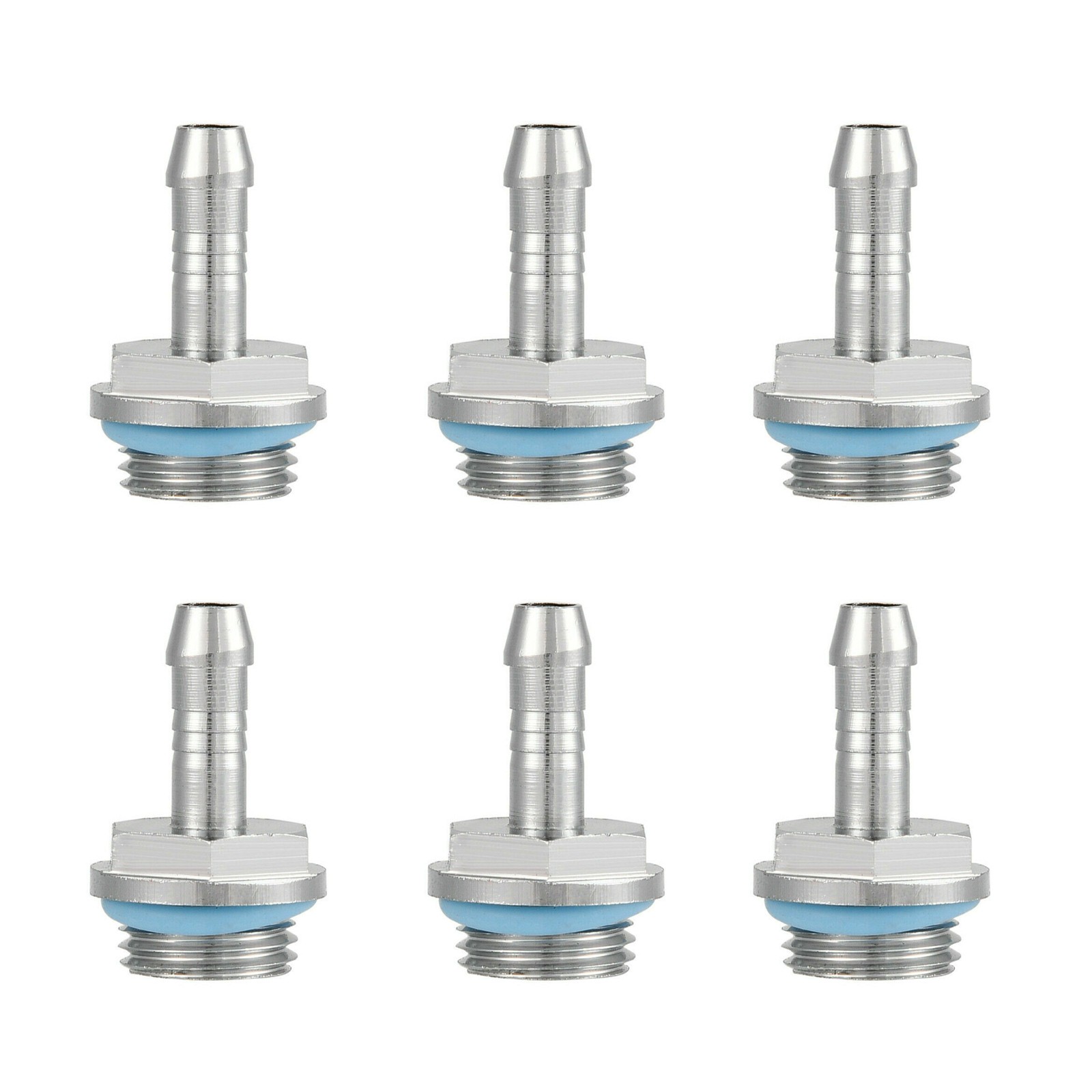 6 Pcs Barb Fittings Connector Replacement Parts For PC Water Tank Cooling