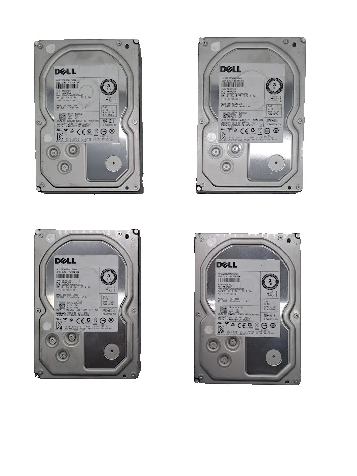 4X Dell 3TB SAS Server 3.5" Enterprise Plus Hard Drive HUS723030ALS640