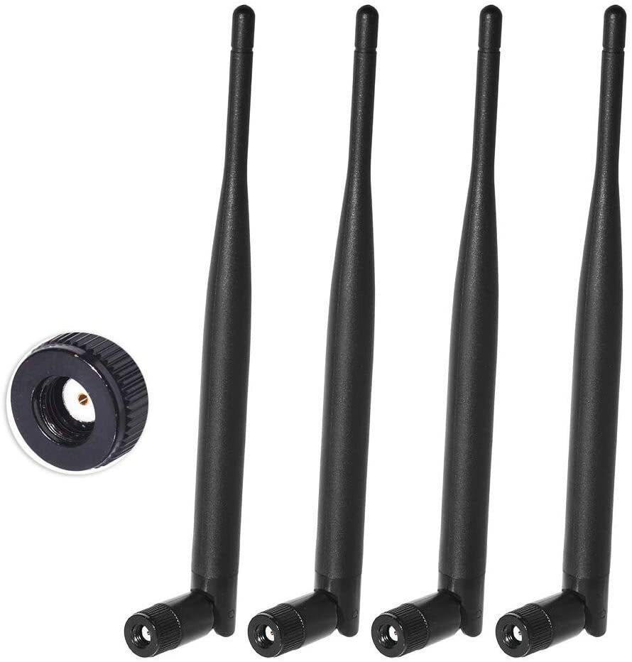 4x Dual Band WiFi 6dBi MIMO RP-SMA Antenna For WiFi Router Wireless Network Card