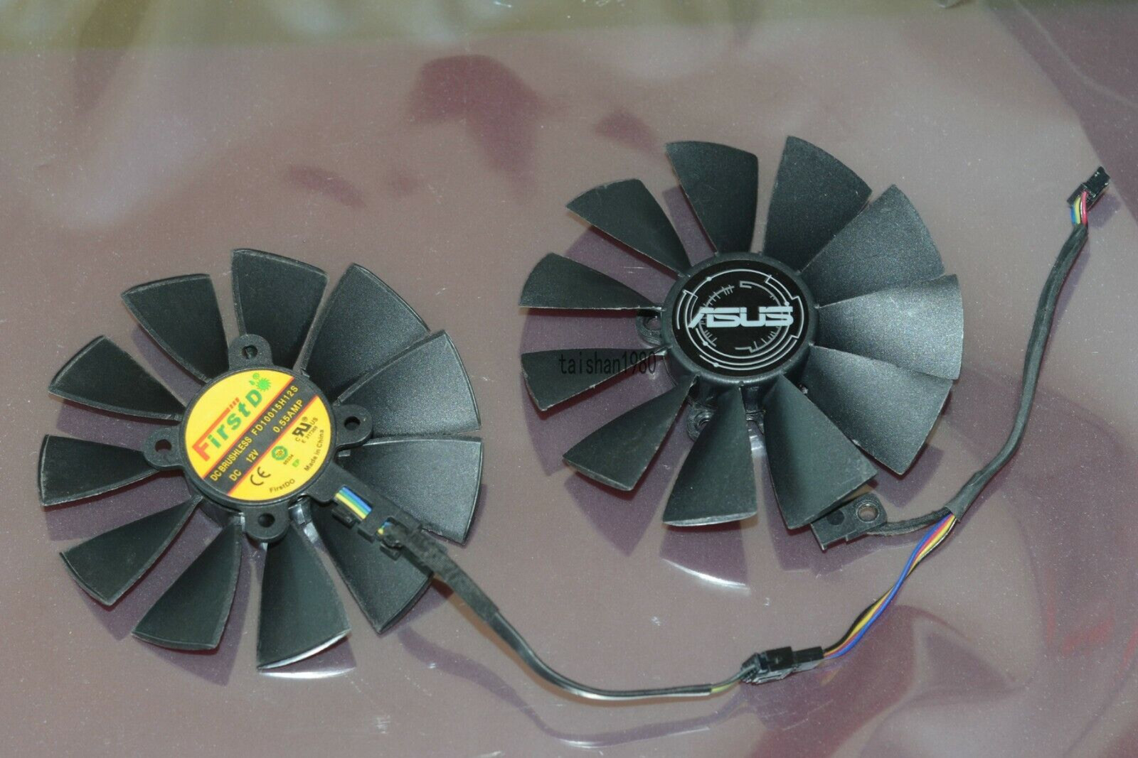 95mm Original ASUS STRIX GTX970 R9 380 Dual Fan 5Pin FD10015H12S 12V 0.55A