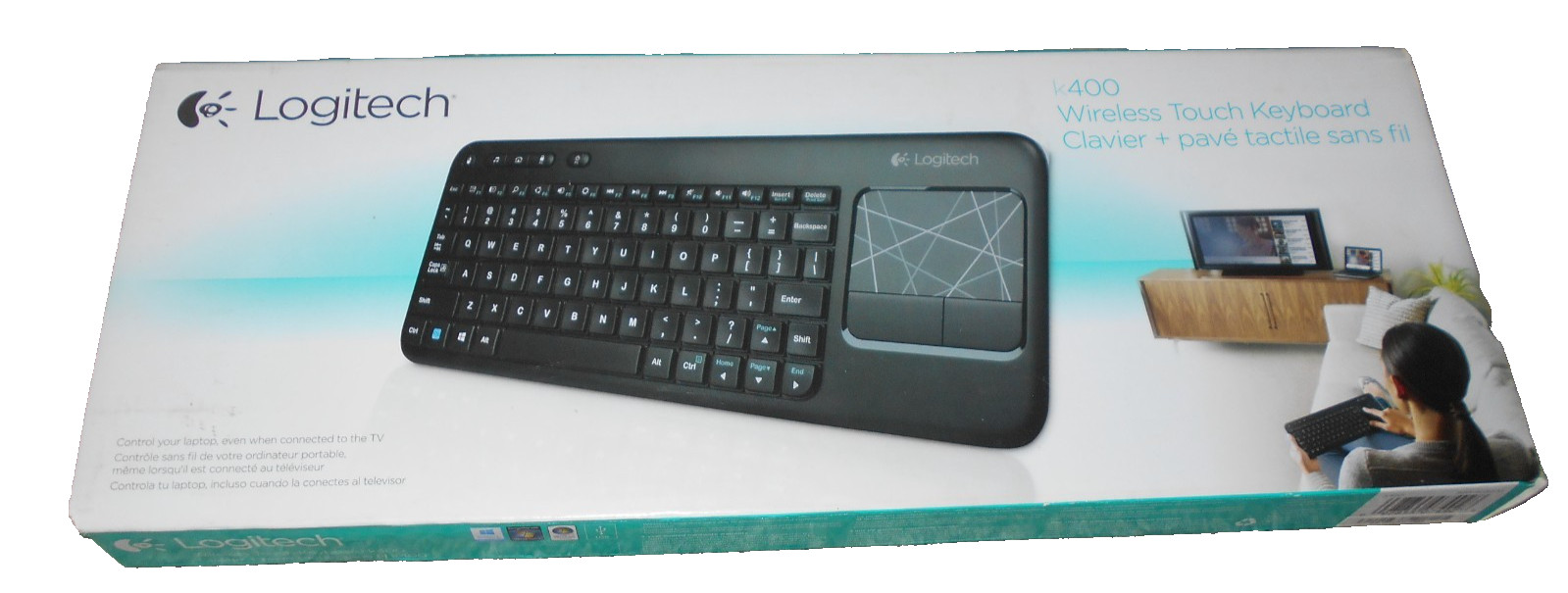 Logitech K400 Wireless Touch Keyboard – Built-In Touchpad & Unifying Receiver