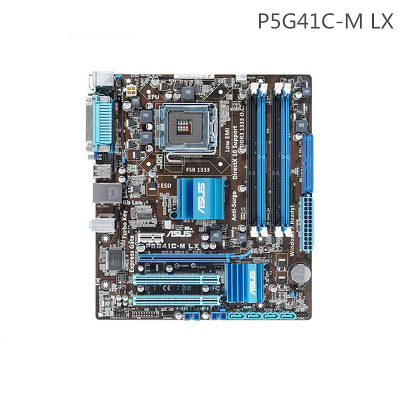 FOR ASUS P5G41C-M LX Motherboard Intel G41 LGA 775 DDR2 TESTED OK/