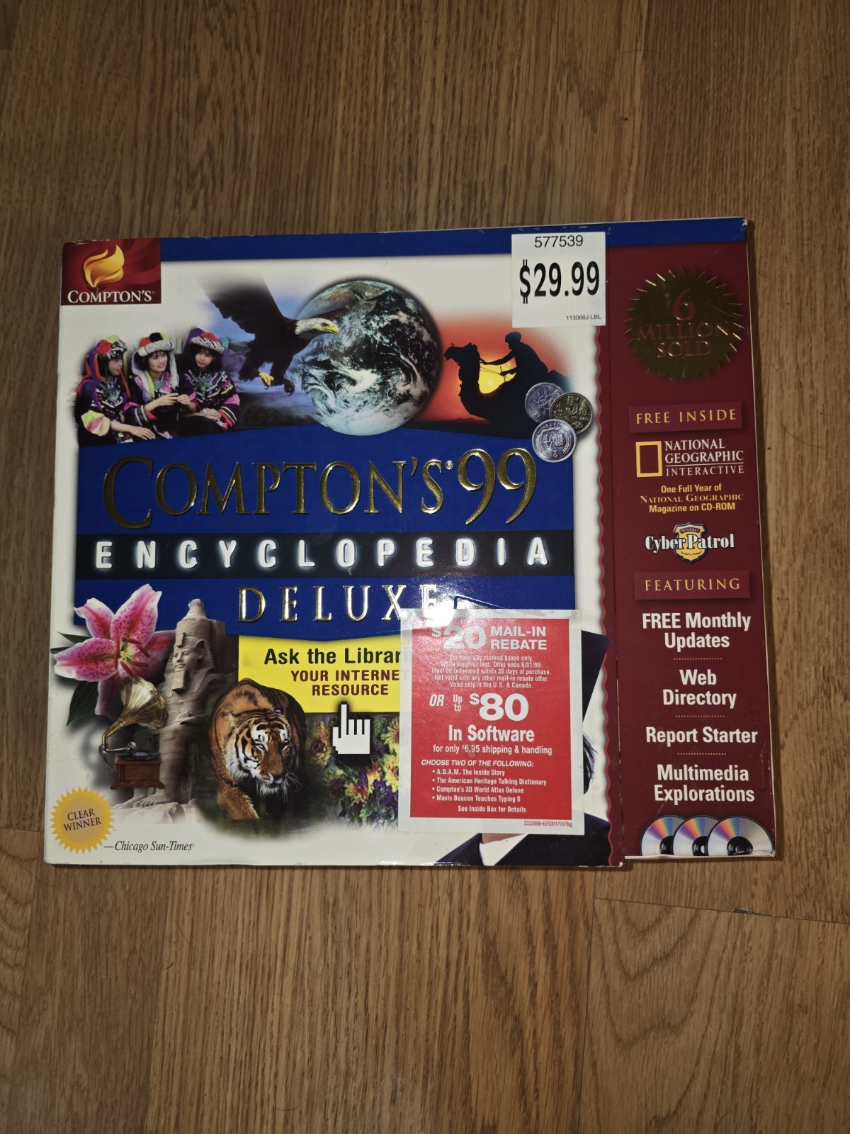 Compton's 99 Encyclopedia Deluxe CD-ROM English Educational Reference Software